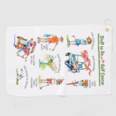 可愛い「物でゴルフ場に」ゴルフタオル ゴルフタオル (横)