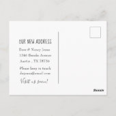 可愛い「犬が動く告知はがき付きで動く ポストカード (裏面)