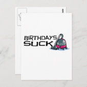 可愛い「誕生日吸」真空 ポストカード (正面/裏面)