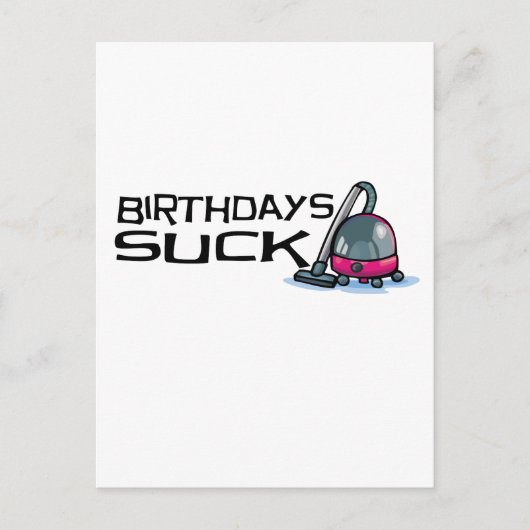 可愛い「誕生日吸」真空 ポストカード (正面)