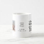 可愛い 赤ちゃんの仕業 ユーモア 引用 コーヒーマグカップ (中央)