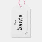 可愛い 赤 緑 クリスマスの子供達のホリデー ギフトタグ (裏面)