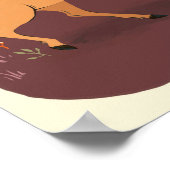 可愛い&金ゴールドよくはしゃぐユニコーンprancingキッズアート ポスター (角)