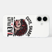 可愛い、鋭い、小さな悪 – おもしろい Hedgehog Case-Mate iPhoneケース (裏面 (横))