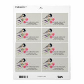 可愛い《鳥》アメリカゴガラ水彩画ラベル ラベル (フルシート)