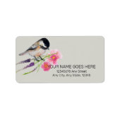 可愛い《鳥》アメリカゴガラ水彩画ラベル ラベル (正面)