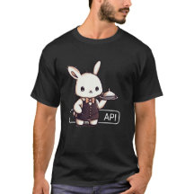 可愛い「APIバニーサーバ」テックプンTシャツ – ユーモア