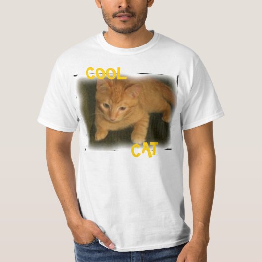 可愛い"COOL CAT"Tシャツ Tシャツ (正面)