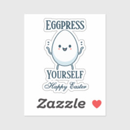 可愛い"Eggpress Yourself"イースターおもしろい シール