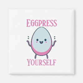可愛い"Eggpress Yourself"プンおもしろいマグネット マグネット