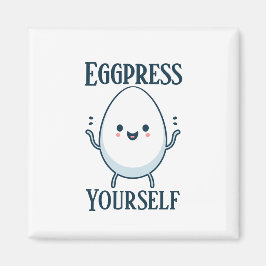 可愛い"Eggpress Yourself"プンおもしろいマグネット マグネット