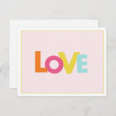可愛い「LOVE」を折り畳んだサンキューカード サンキューカード (正面/裏面)