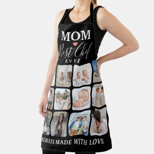 可愛い「MOM」最高のシェフ12モダン枚フォトコラージュ エプロン (インサイチュ)