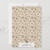 可愛い#Reindeer&ベリーアーストーン/カスタムカラー 招待状 (裏面)