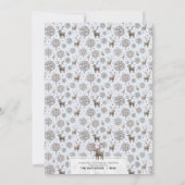 可愛い#Reindeer&ベリーパステルブルーカスタムカラーズ 招待状 (裏面)