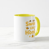 可愛い"Sweet Like Honey"ミツバチ マグカップ (正面右)