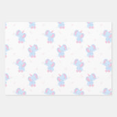 可愛いABCアルファベットパターンパステルベビーシャワー ラッピングペーパーシート (正面3)