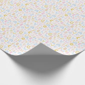 可愛いABCアルファベットパターンパステルベビーシャワー ラッピングペーパー (角)