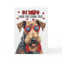 可愛いAiredale Terrier Dog Love You Valentine