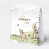 可愛いbearly待ちウッドランド水の色ベビーシャワー フェイバーボックス (正面サイド)