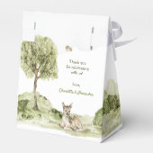 可愛いbearly待ちウッドランド水の色ベビーシャワー フェイバーボックス (裏面サイド)