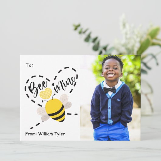 可愛いBee Mine教室フォトバレンタインデー シーズンカード (スタンド正面)