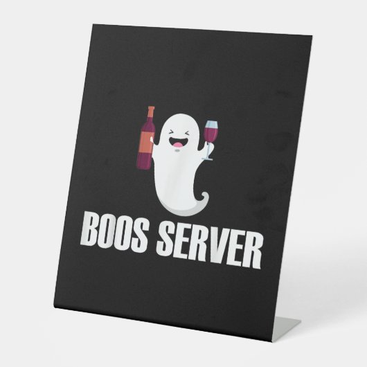 可愛いBoosサーバーバーテンダーウェイトレスハロウィーン 台座サイン (正面)