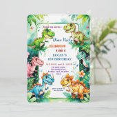 可愛いDIno野花恐竜1st誕生日パーティー セーブザデート (スタンド正面)