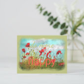 可愛いDo More Of What Makes You Happy引用文 ポストカード (スタンド正面)