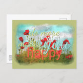 可愛いDo More Of What Makes You Happy引用文 ポストカード (正面/裏面)