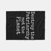 可愛いFではなく家父長制を破壊する フリースブランケット (正面(横))