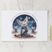 可愛いFennecキツネロッキングアコースティックギター ペーパーパッド (インサイチュ)
