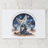 可愛いFennecキツネロッキングアコースティックギター ペーパーパッド (正面)