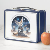 可愛いFennecキツネロッキングアコースティックギター メタルランチボックス (インサイチュ)