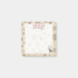 可愛いgetダッシュウッドランドトナカイのパターン |タン ポストイット