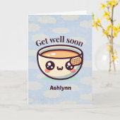 可愛いGet Well Soon Greeting Card カード (黄色い花)