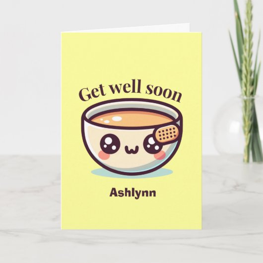 可愛いGet Well Soon Greeting Card カード (正面)