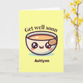 可愛いGet Well Soon Greeting Card カード (黄色い花)