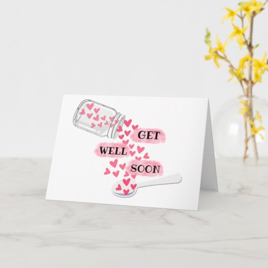 可愛いGet Well Soon Greeting Card カード (黄色い花)