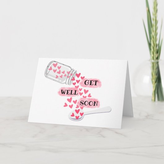 可愛いGet Well Soon Greeting Card カード (正面)
