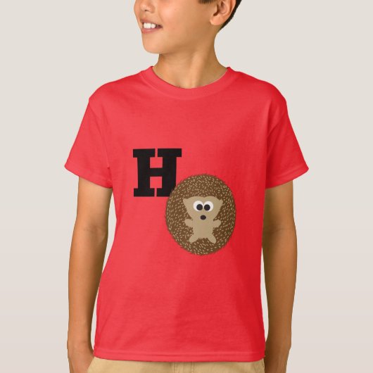 可愛いHはハリネズミ向け Tシャツ (正面)