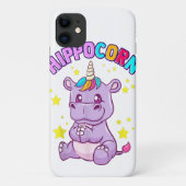 可愛いHippoおもしろい漫画の電話ケースiPhone Case-Mate iPhoneケース (裏面)
