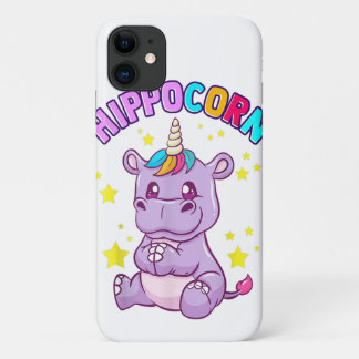 可愛いHippoおもしろい漫画の電話ケースiPhone iPhone 11 ケース