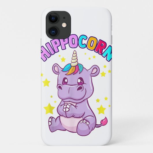 可愛いHippoおもしろい漫画の電話ケースiPhone Case-Mate iPhoneケース (裏面)