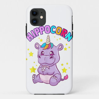 可愛いHippoおもしろい漫画の電話ケースiPhone iPhone 11 ケース