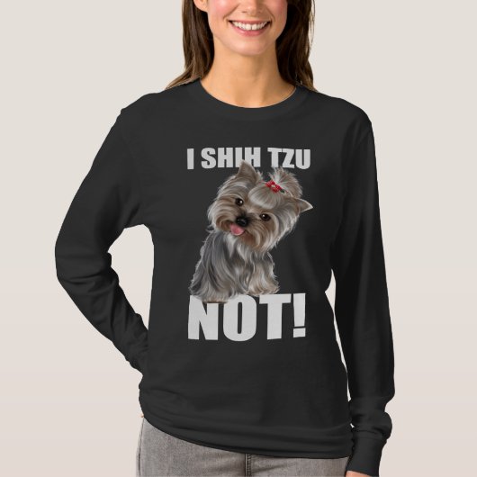 可愛いiシーズー(犬)Tzuないバンドルエクステンダーモックアップ胡 Tシャツ (正面)