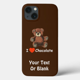 可愛いIハート(愛)チョコレートテディベア iPhone 13ケース