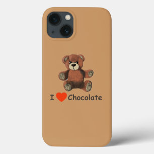 可愛いIハート(愛)チョコレートテディベア iPhone 13ケース