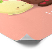 可愛いI溶岩あなた食べ物パンカップル部屋デコール ポスター (角)