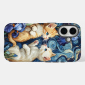 可愛いKIttens遊のバンゴッホアイリスケースメイト Case-Mate iPhoneケース (裏面 (横))